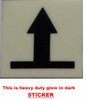 GLOW IN DARK UPWARDS ARROW EMERGENCY MARKING SIGN