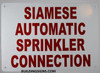 Siamese Automatic Sprinkler Connection Sign, Engineer Grade Reflective  Sign
