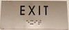 EXIT  - BRAILLE-STAINLESS STEEL