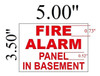 FD Sign Fire Alarm Panel In Basement  with double sided tape