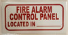 FIRE ALARM CONTROL PANEL LOCATED IN