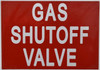 Gas Shut-Off Valve Sticker Sign