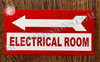 HPD sign Electrical Room  Left Arrow