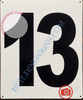 Large Number 13 Sign -Metal Sign - Parking LOT Number Sign