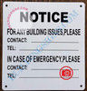 Building Contact Information Sign