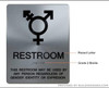 Gender Neutral Symbols Restroom Wall