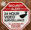Sign 24 Hours Video Surveillance