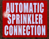 FD Sign Automatic Sprinkler Connection