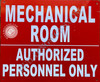 Sign Mechanical Room