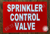 FD Sign Sprinkler Control Valve