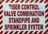 FD Sign Riser Control Valve Combination Standpipe and Sprinkler System