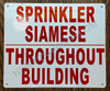 FD Sign Sprinkler Siamese THROUGHT Building