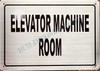 Sign Elevator Machine Room