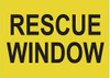 HPD Sign Rescue Window Label Decal Sticker