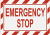 Emergency Stop Label Decal Sticker  Singange