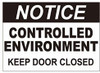 HPD Sign Notice Control Enviroment Keep Door Closed Decal Sticker