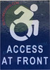 HPD Sign  Access at Front STICKER