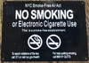 FD Sign NYC Smoke Free ACT  for Establishment