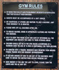 Gym Rules Sign