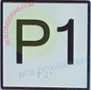 HPD SIGN Elevator Floor Number P1 Sign- Elevator JAMB Plate Floor P1