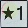 ELEVATOR FLOOR NUMBER STAR 1 SIGN- ELEVATOR JAMB PLATE FLOOR STAR 1