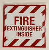 2 pcs -FIRE Extinguisher Inside  Signage