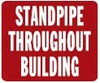 Standpipe Throughout Building Sign