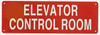 Elevator Control Room SIGN