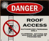 HPD SIGN DANGER ROOF ACCESS AUTHORIZEDPERSONS ONLY CLIMBING