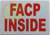 FD SIGN FACP INSIDE
