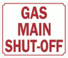 GAS MAIN SHUT-OFF SIGN