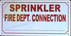 SPRINKLER FIRE DEPARTMENT CONNECTION WITH LINE