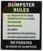 HPD DUMPSTER RULES NO PARKING IN FRONT OF DUMPSTER