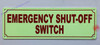 Photoluminescent EMERGENCY SHUT-OFF SWITCH