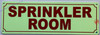 Photoluminescent SPRINKLER ROOM SIGN