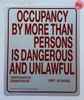 HPD Sign Maximum Occupancy  for resturants