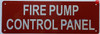 HPD Sign FIRE PUMP CONTROL PANEL