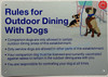 RULES FOR OUTDOOR DINING WITH DOGS Signage - NYC RESTURANT Signage