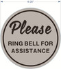 PLEASE RING BELL FOR ASSISTANCE Signage