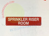 FD Sign SPRINKLER RISER ROOM