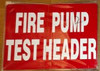 HPD Sign FIRE PUMP TEST HEADER