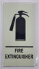 FIRE EXTINGUISHER Sign HEAVY DUTY / GLOW IN THE DARK "FIRE EXTINGUISHER" SIGN