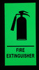 Sign FIRE EXTINGUISHER  HEAVY DUTY / GLOW IN THE DARK "FIRE EXTINGUISHER"