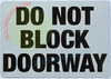 HPD Sign DO NOT Block Doorway
