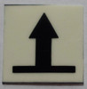 GLOW IN DARK UPWARDS ARROW EMERGENCY MARKING SIGN