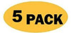 Set of 5 PCS - Pipe Marking- Gas  Sticker Yellow Back