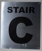 FLOOR NUMBER SIGN - STAIR C SIGN -- Monte Rosa Line