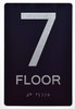 Black Floor number  -Tactile Graphics Grade 2 Braille Text with raised letters