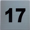 Apartment number 17 sign