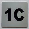 Apartment number 1C sign